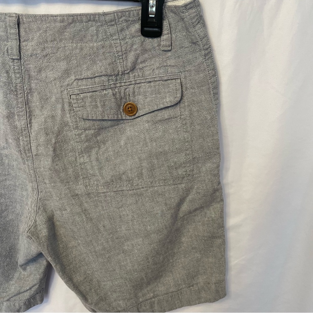 J.Crew Mens Linen Cotton Blend Gray Shorts Size 34 Inseam 8in Summer Lightweight - Picture 10 of 16